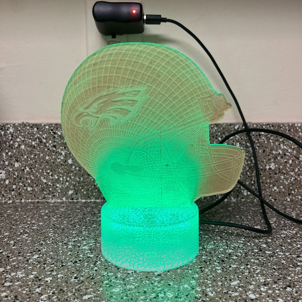LED Color Changing Phila Eagles Helmet